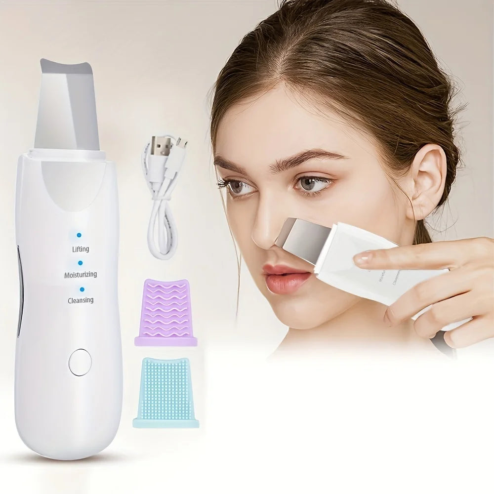 Peeling Ultrassônico Limpador Facial Anti-rugas Sonic Skin Ionização Portátil / Produto de Beleza