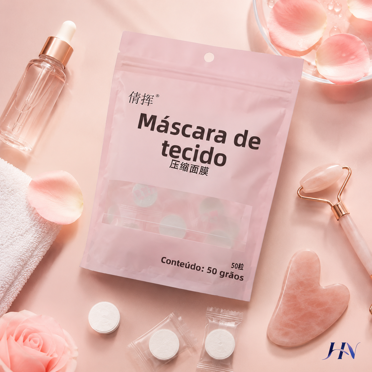 Máscaras Faciais Comprimidas de Algodão para Skincare DIY – Kit 20/50/100 Unidades