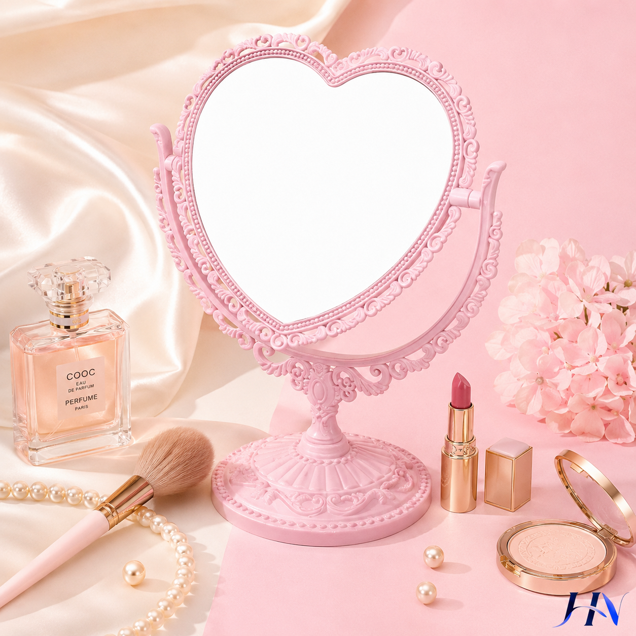 Espelho de Maquiagem Retrô – Estilo Princesa