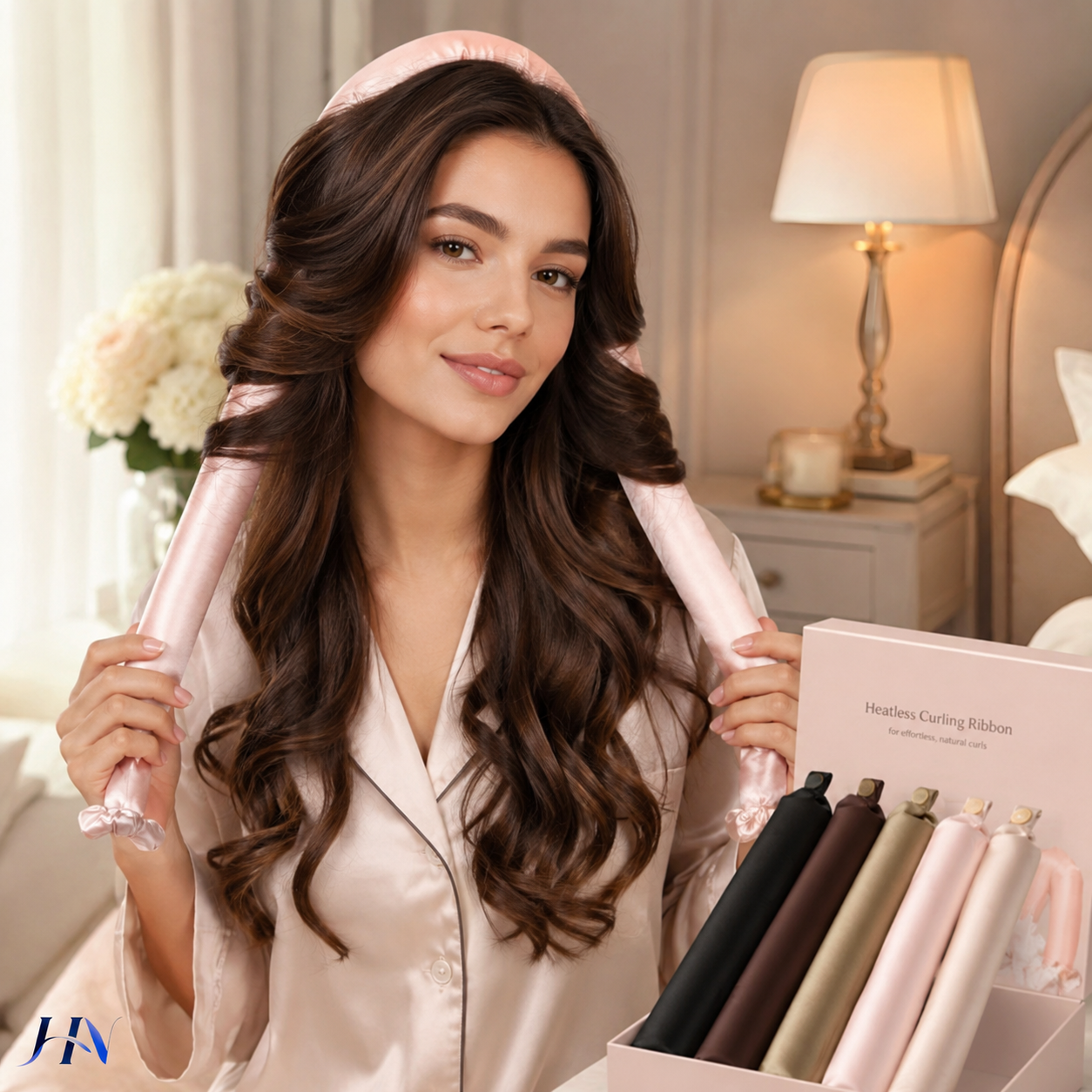 Modelador de Cachos Sem Calor com Revestimento Acetinado – Kit Flexível para Dormir