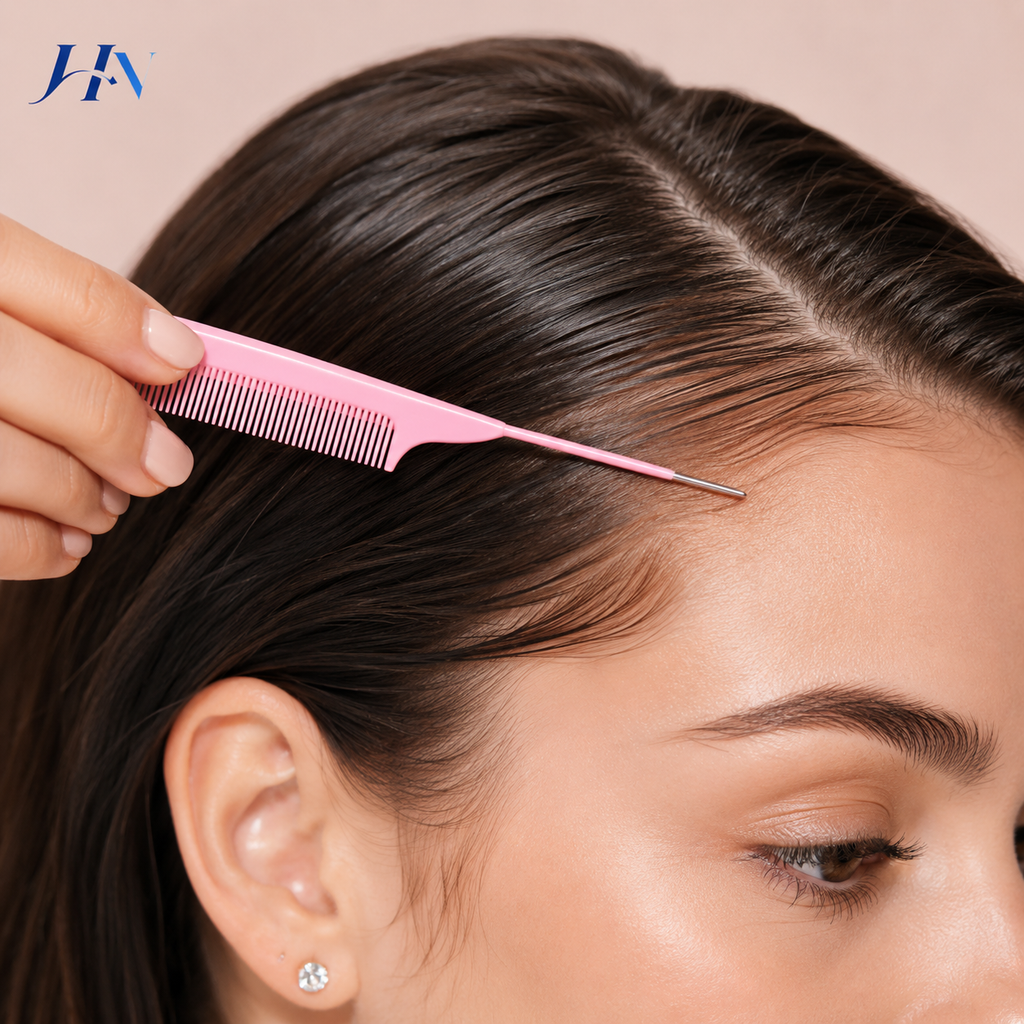 Kit Profissional Slick Hair 4 Peças – Escovas e Pentes para Acabamento Perfeito