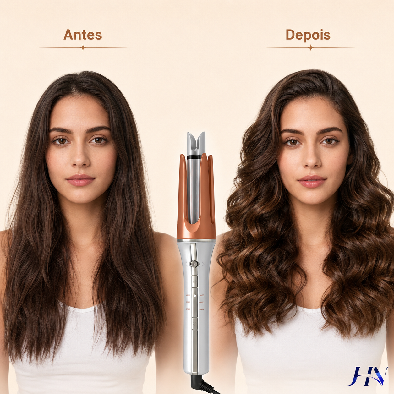 Modelador de Cachos Automático XMSJ ProWave Ionic – Cerâmica Turmalina com 3 Temperaturas