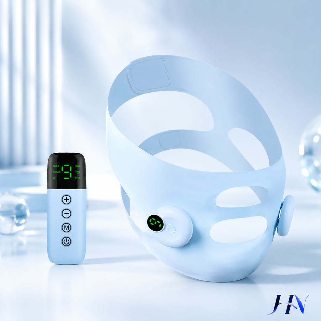 Massageador Facial V-Line EMS Recarregável para Contorno do Rosto e Pescoço