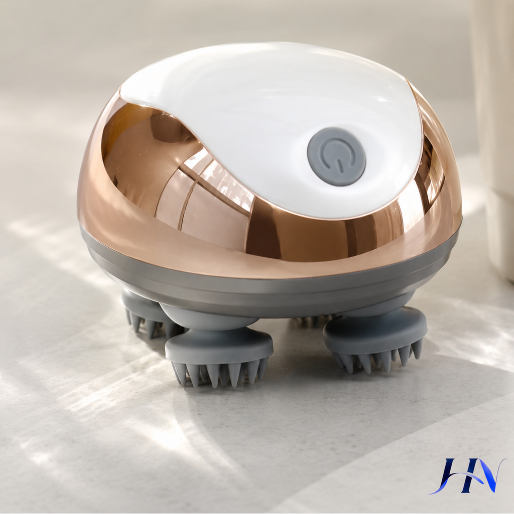 Massageador Capilar Inteligente SANPKON SpaScalp 3D – Recarregável para Couro Cabeludo, Pescoço e Corpo