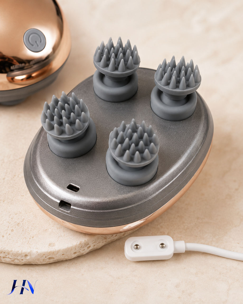 Massageador Capilar Inteligente SANPKON SpaScalp 3D – Recarregável para Couro Cabeludo, Pescoço e Corpo