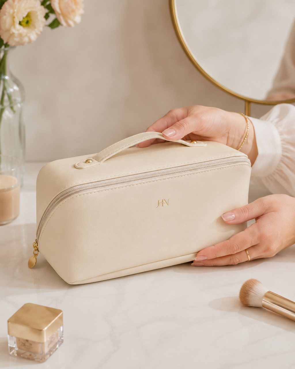 Nécessaire Feminina Premium Large Travel – Bolsa Organizadora de Cosméticos com Grande Capacidade