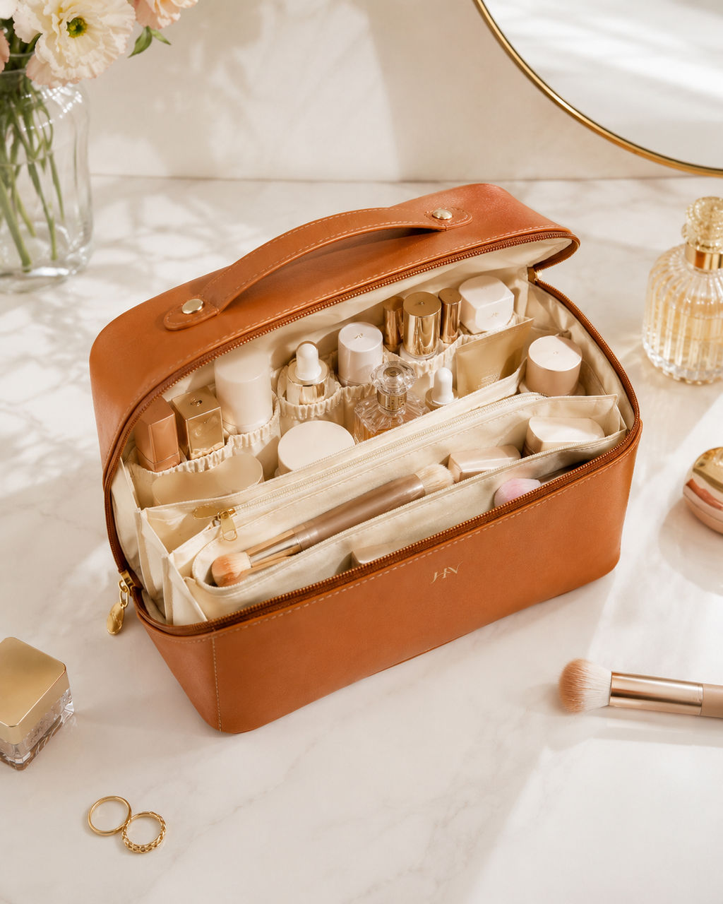 Nécessaire Feminina Premium Large Travel – Bolsa Organizadora de Cosméticos com Grande Capacidade