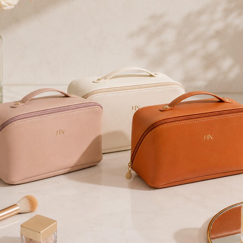 Nécessaire Feminina Premium Large Travel – Bolsa Organizadora de Cosméticos com Grande Capacidade