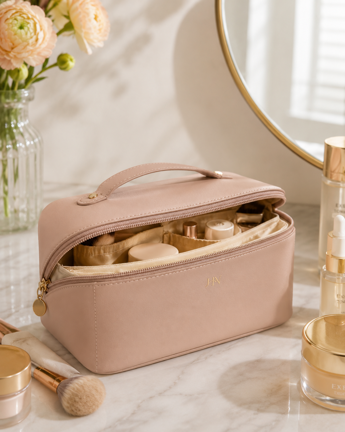 Nécessaire Feminina Premium Large Travel – Bolsa Organizadora de Cosméticos com Grande Capacidade