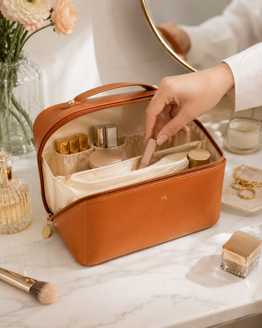 Nécessaire Feminina Premium Large Travel – Bolsa Organizadora de Cosméticos com Grande Capacidade