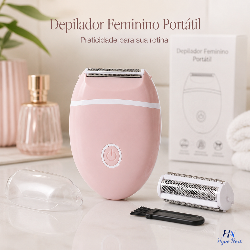 Depilador Elétrico Feminino DearBeauty 3 em 1 – Aparador Corporal para Rosto, Axilas e Área Íntima