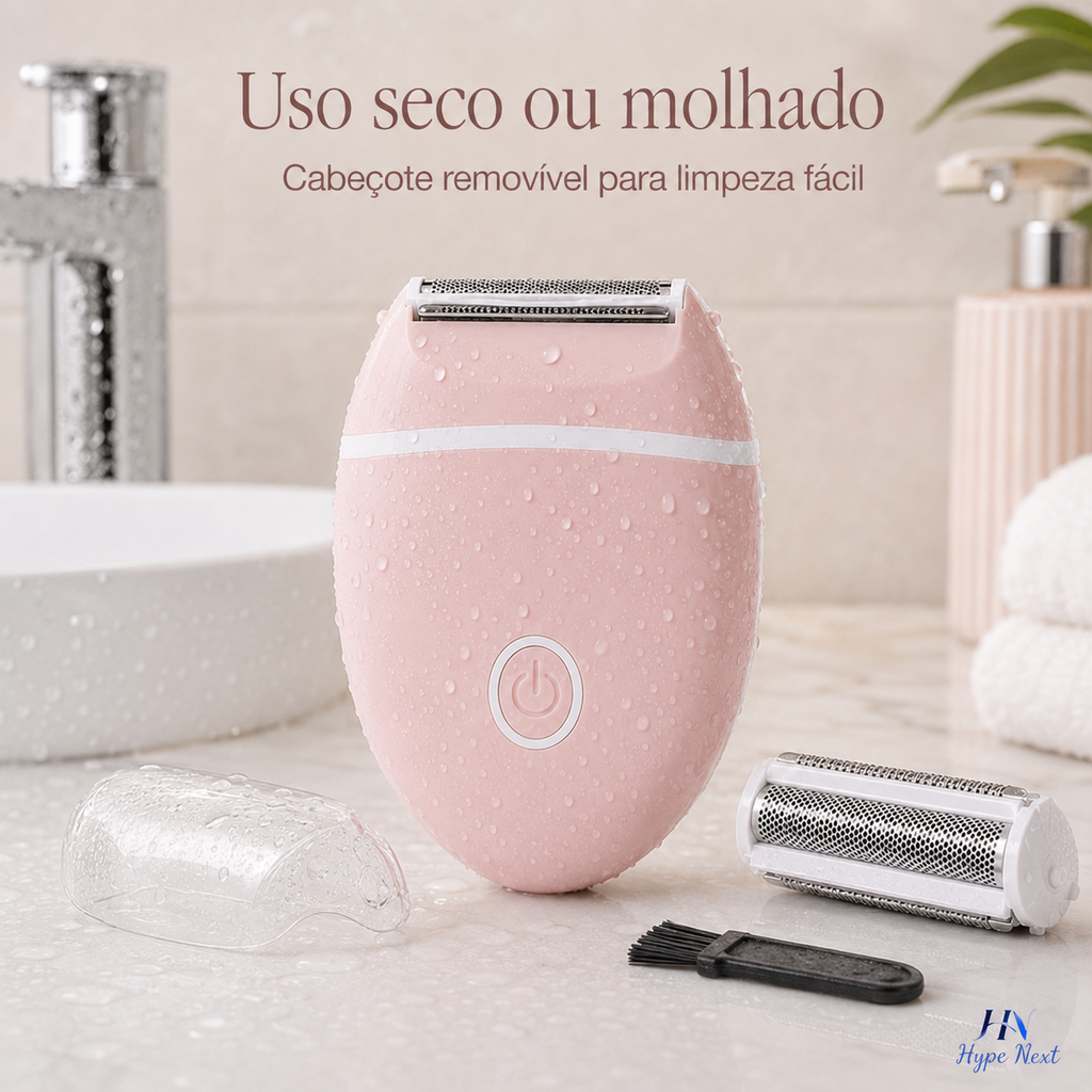 Depilador Elétrico Feminino DearBeauty 3 em 1 – Aparador Corporal para Rosto, Axilas e Área Íntima
