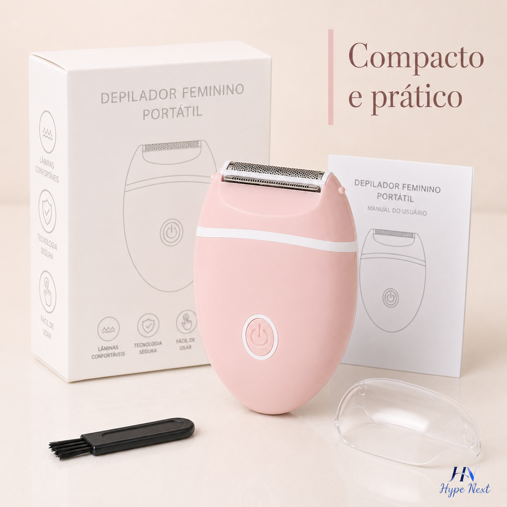 Depilador Elétrico Feminino DearBeauty 3 em 1 – Aparador Corporal para Rosto, Axilas e Área Íntima