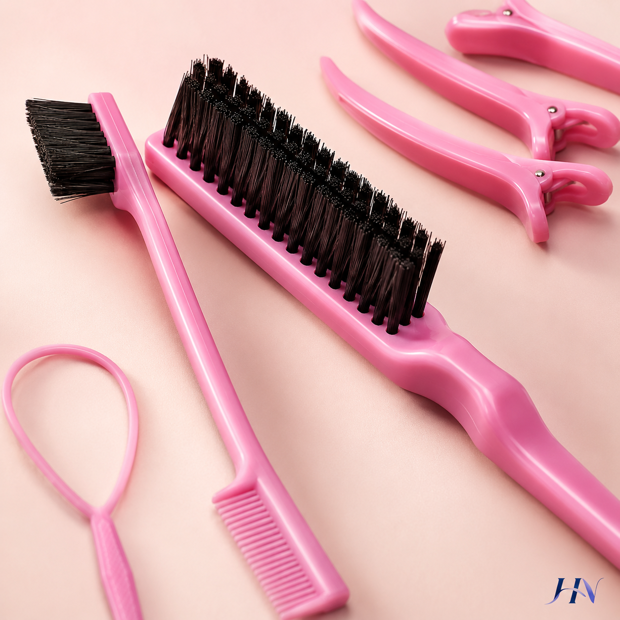Kit Profissional Hair Styling Pro – Pentes, Escova de Volume, Baby Hair e Presilhas para Penteados