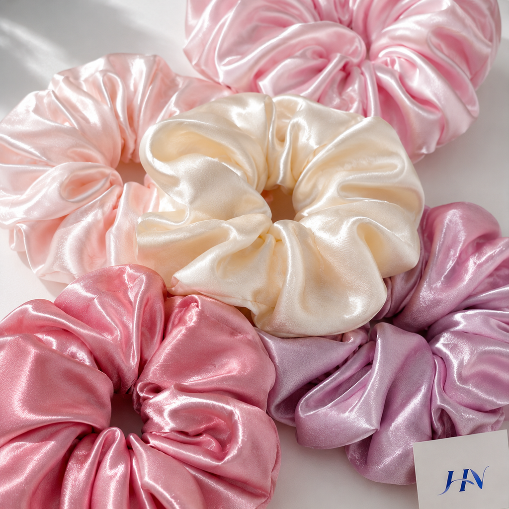 Kit 16 Scrunchies de Cetim Soft Luxe