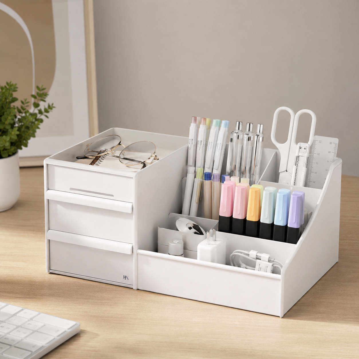 Organizador de Maquiagem Premium Beauty Drawer – Caixa com Gaveta para Cosméticos, Joias e Skincare