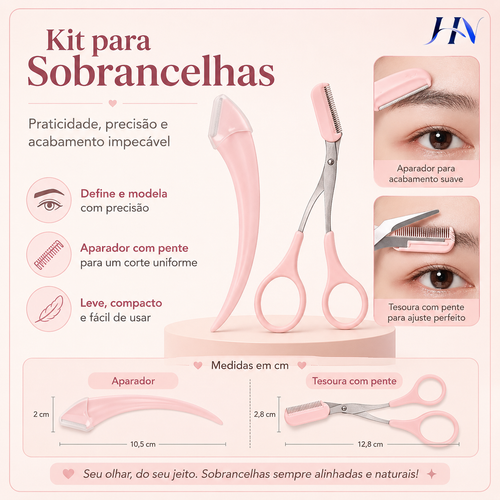 Aparador de Sobrancelhas com Pente e Lâmina de Precisão