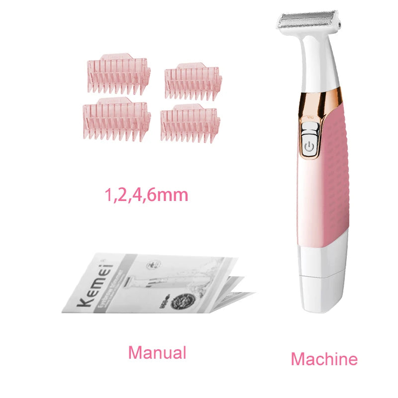 kemei rechargeable lady epilator electric shaver hair remover women depilador hair removal for women electric razor lady shaver
