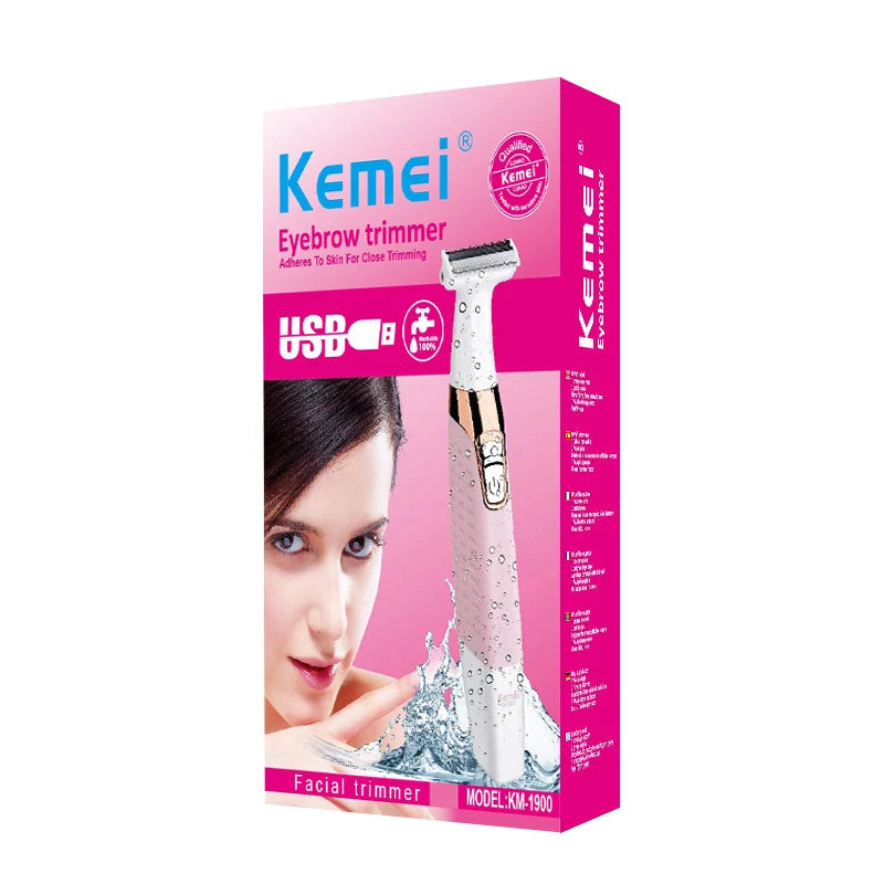 kemei rechargeable lady epilator electric shaver hair remover women depilador hair removal for women electric razor lady shaver