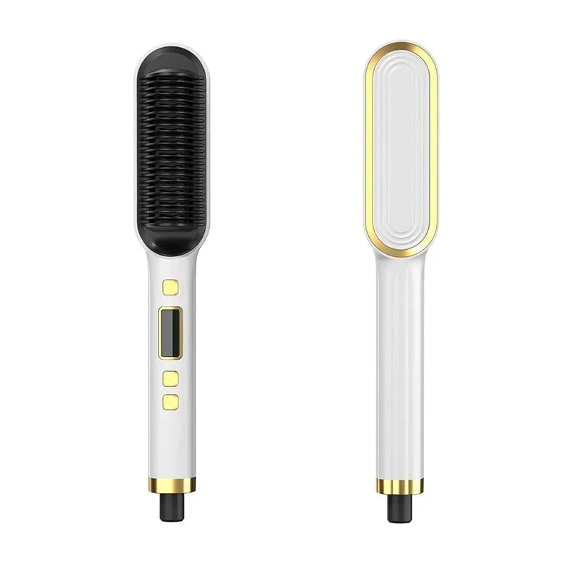 Escova Alisadora Térmica Profissional ThermoSmooth Pro – Cerâmica Turmalina com 5 Temperaturas