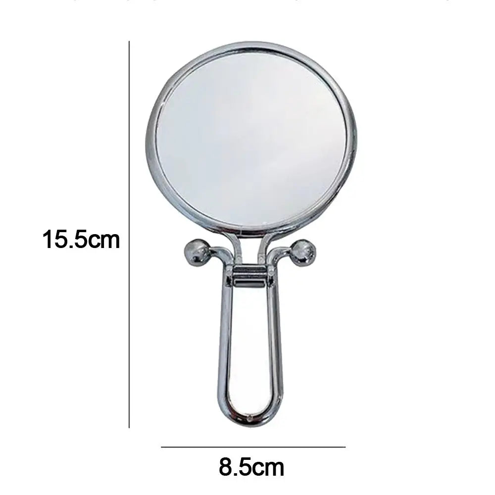 2/5/10X Magnifying Makeup Mirror Round Shape Handheld Folding Mirror Multifunctional Plastic Small Mirror Dressing Table