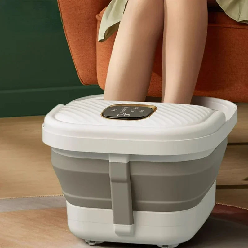 Automatic Heat Constant Temperature Foot Massage Foot Soak Tub Folding Footbath Machine Roller Massage Electric Pedicure Bathtub