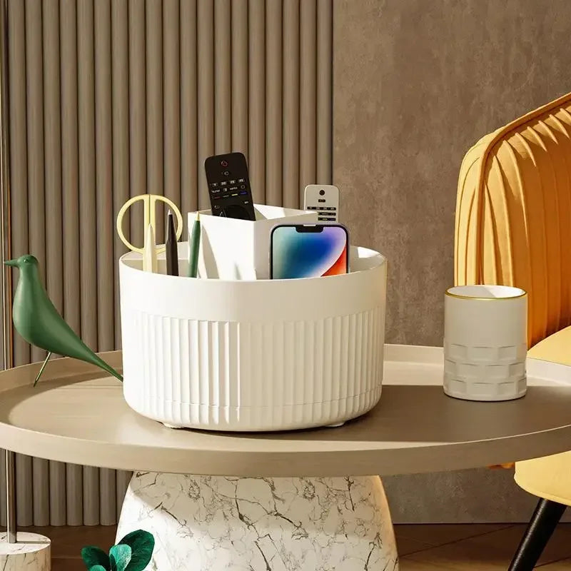 Organizador Giratório Premium Beauty Tower 360° – Porta-Pincéis, Maquiagens, Joias e Acessórios