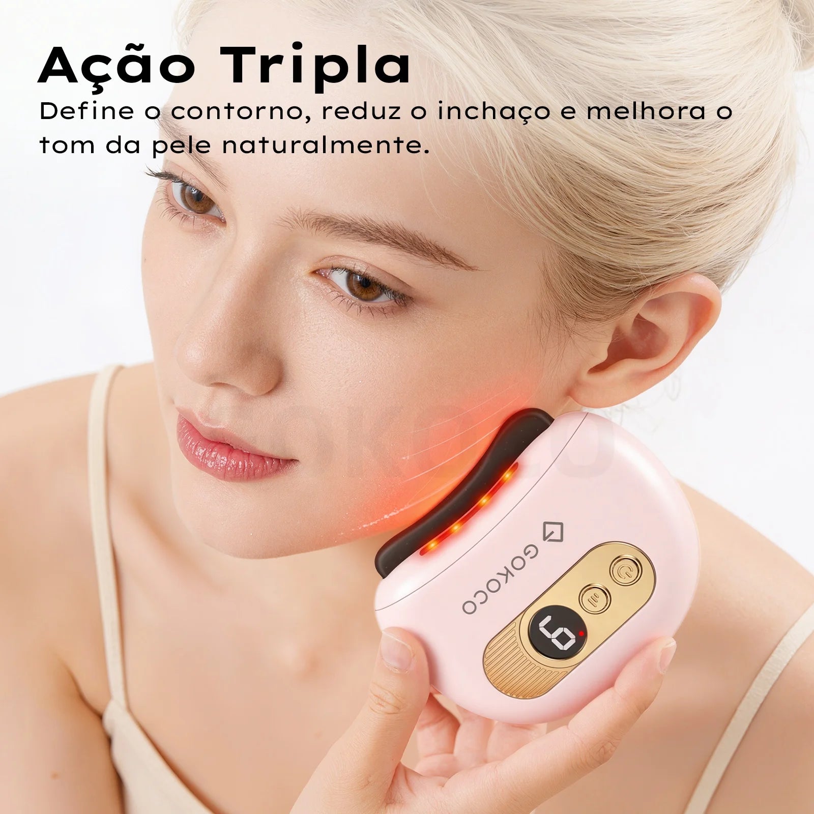 Facial and Body Massager Electric Gua Sha Tool LCD Display Microcurrent Scraping Massage Skin Tighten Device for Full Body Care