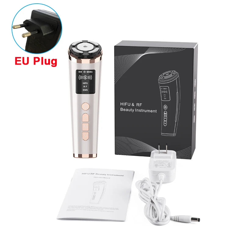 Hifu Face Lifting Machine EMS Facial Microcurrent Face Massager Skin Rejuvenation Anti-Aging Skin Tightening Mini Hifu Machine