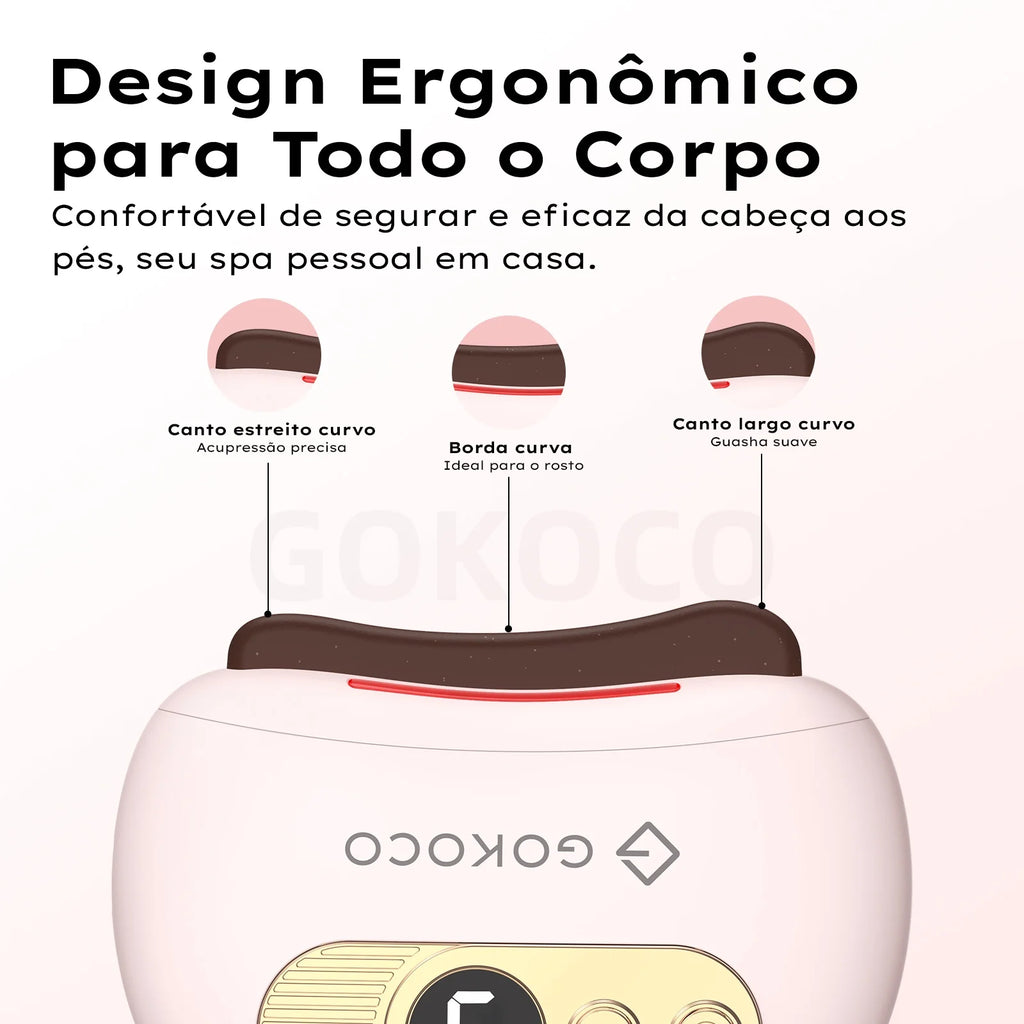 Facial and Body Massager Electric Gua Sha Tool LCD Display Microcurrent Scraping Massage Skin Tighten Device for Full Body Care