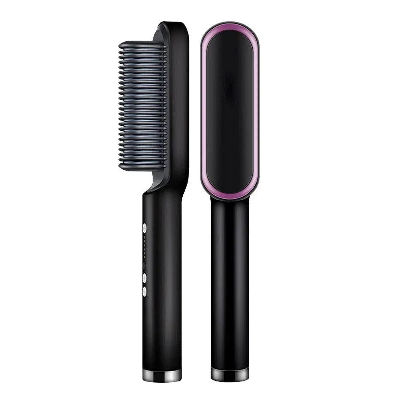 Escova Alisadora Térmica Profissional ThermoSmooth Pro – Cerâmica Turmalina com 5 Temperaturas