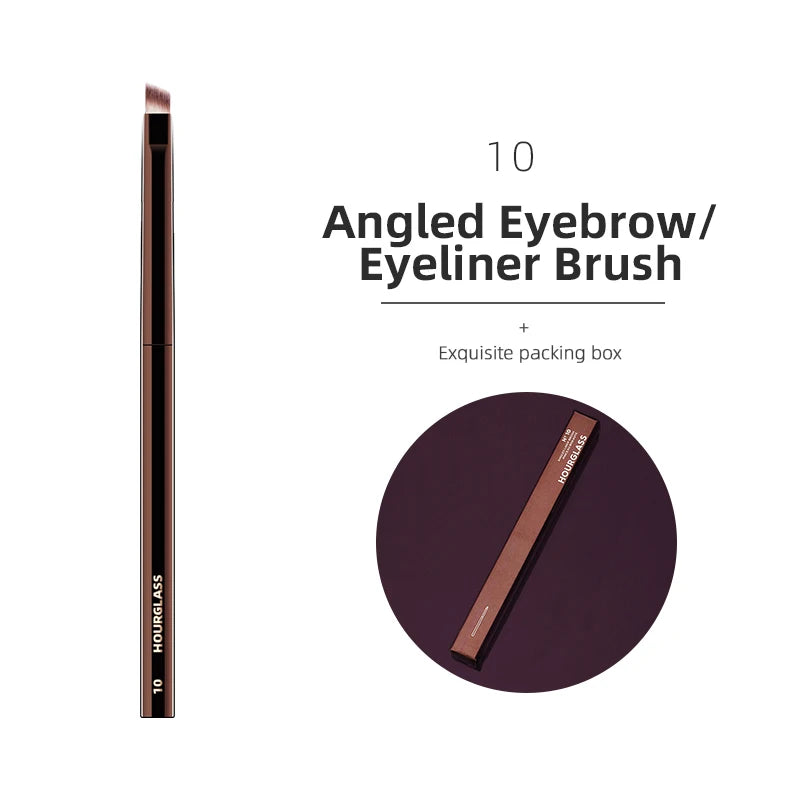 Pincel de Maquiagem Profissional Luxe Hourglass – Acabamento Premium para Pele e Olhos
