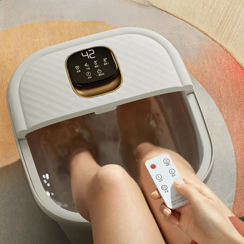 Automatic Heat Constant Temperature Foot Massage Foot Soak Tub Folding Footbath Machine Roller Massage Electric Pedicure Bathtub