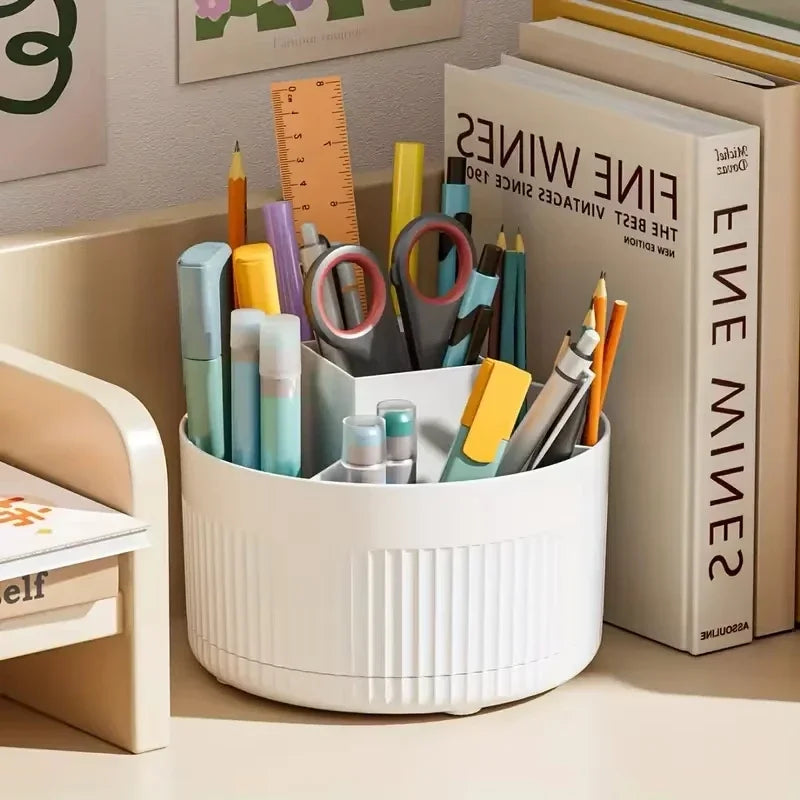 1PC Jewelry Container 360° Rotating Makeup Storage Box Desktop Makeup Organizer Cosmetic Brush Holder Eyebrow Pencil Holder