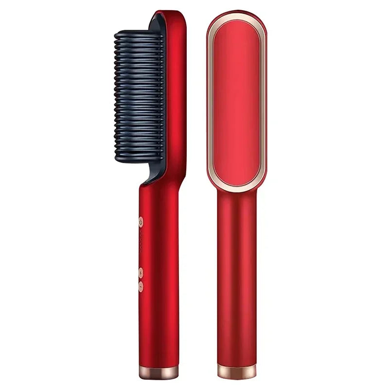 Escova Alisadora Térmica Profissional ThermoSmooth Pro – Cerâmica Turmalina com 5 Temperaturas