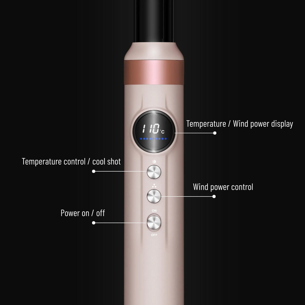 Premium 6 In 1 Hair Styler Professional High Power Hair Dryer Hot Air Brush Curling Barrel Multi Functional Hair Styling Tool
