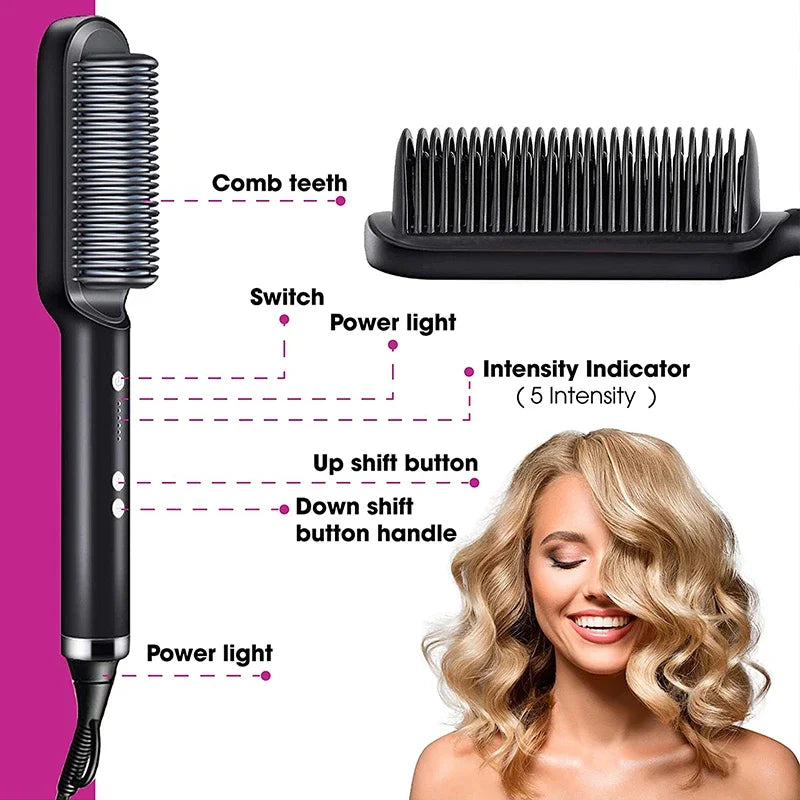 Hair Straightener Professional Quick Heated Electric Hot Comb Hair Straightener Personal Care Multifunctional Hairstyle Brush