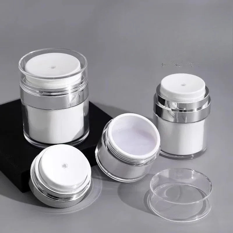 15/30/50ml Cosmetics Empty Airless Pump Jar Refillable Acrylic Cream Vacuum Bottle Portable Size Container of Makeup for Lotion