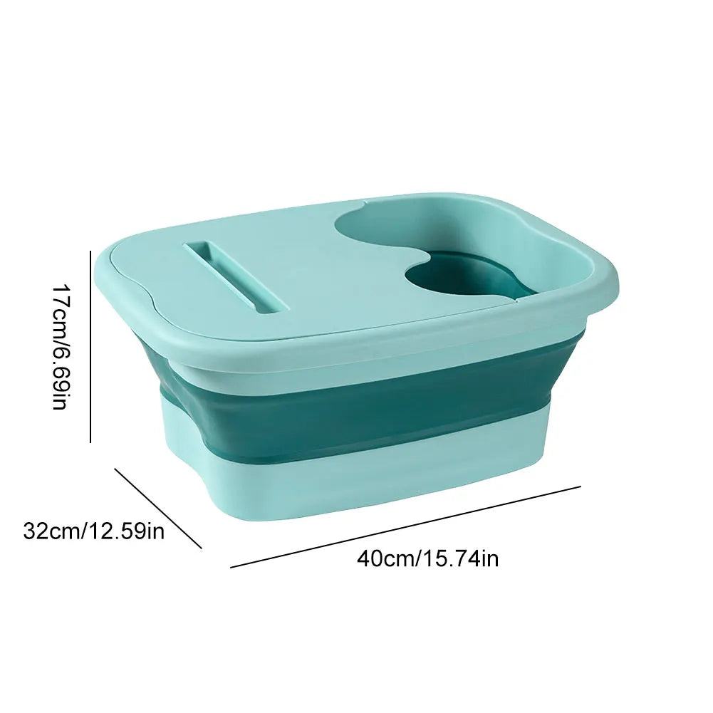 Portable Footbath Massage Bucket Easy To Store Foldable Foot Bath Tray Collapsible Foot Soak Bucket for Relaxing and Pain Relief