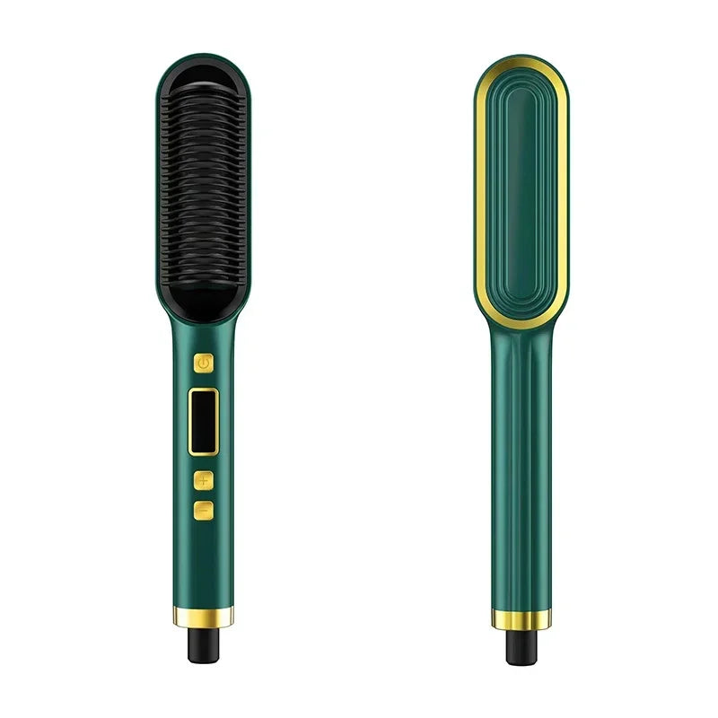 Escova Alisadora Térmica Profissional ThermoSmooth Pro – Cerâmica Turmalina com 5 Temperaturas
