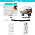 Mini Head Massager Magnetic Rechargeable Kneading Vibration Device 6 Mode for Hair Growth Stress Relax Waterproof Massageador
