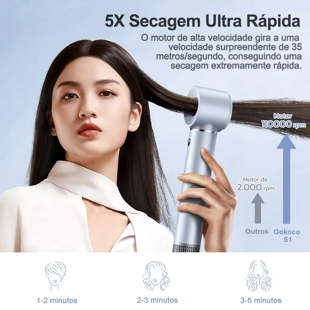 Gokoco S1 Pro Versatile 5 in 1 Hair Dryer Set Magnetic Straightening Head Curling Comb
