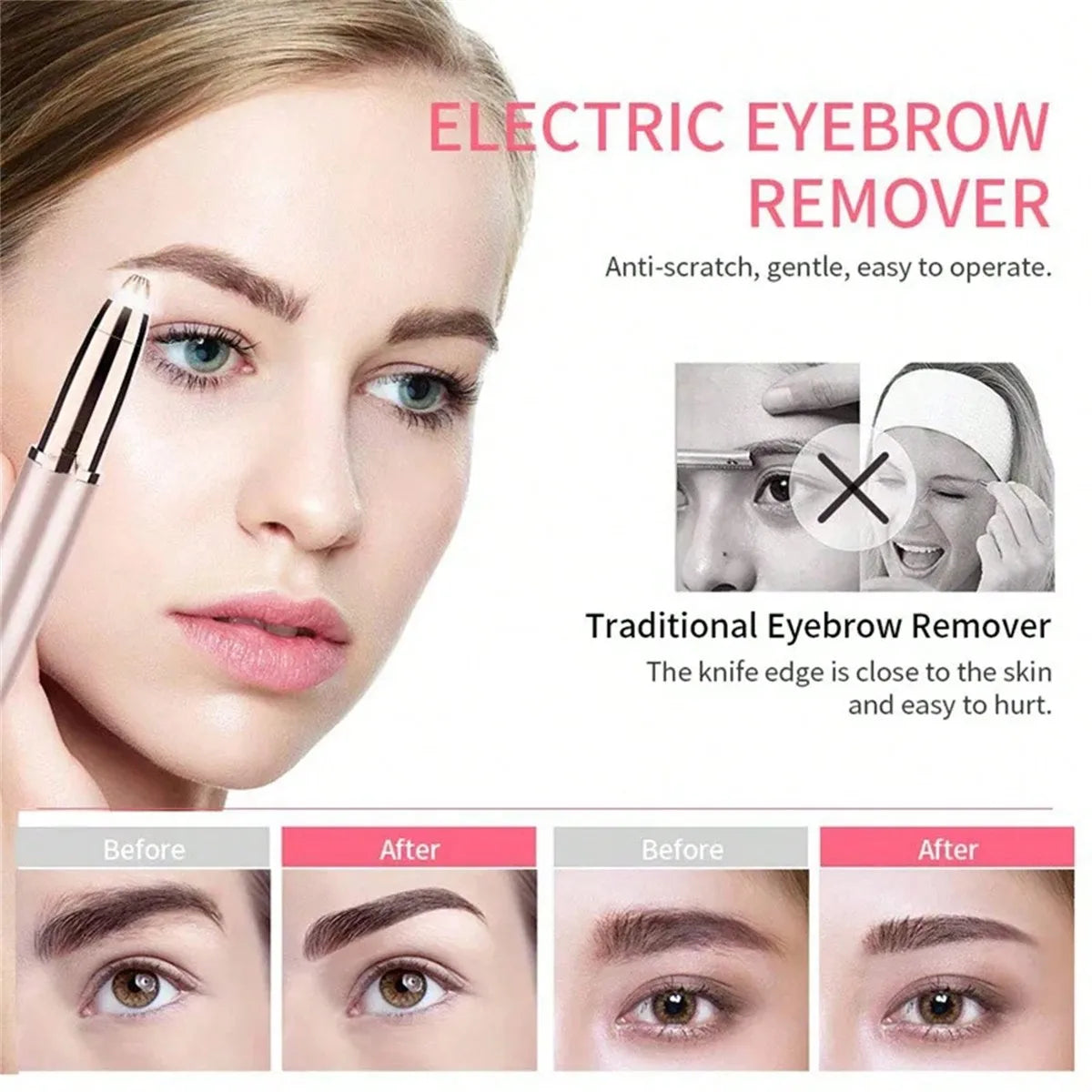 2026Women Electric Eyebrow Trimmer Eye Brow Shaper Pencil Face Hair Remover For Women Automatic Eyebrow Shavers Pocketknife