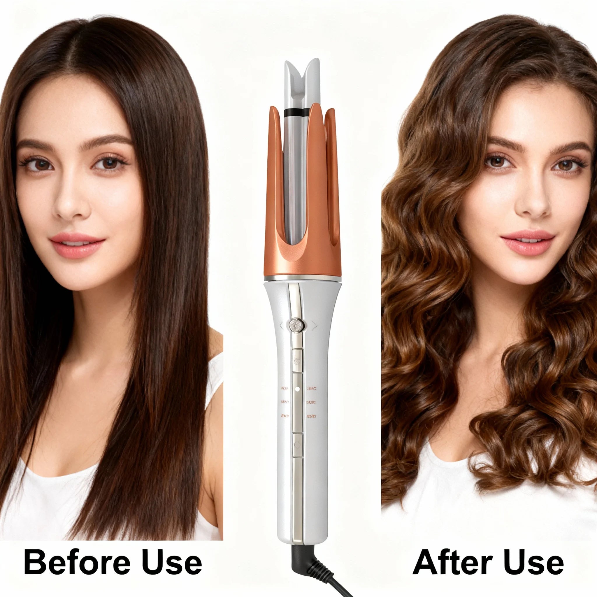 Auto Negative ions Rotating Hair Curler 3 grades Temperature Ceramic Fast Heat Hair Curler Big Wave Curling Iron Styling Tools