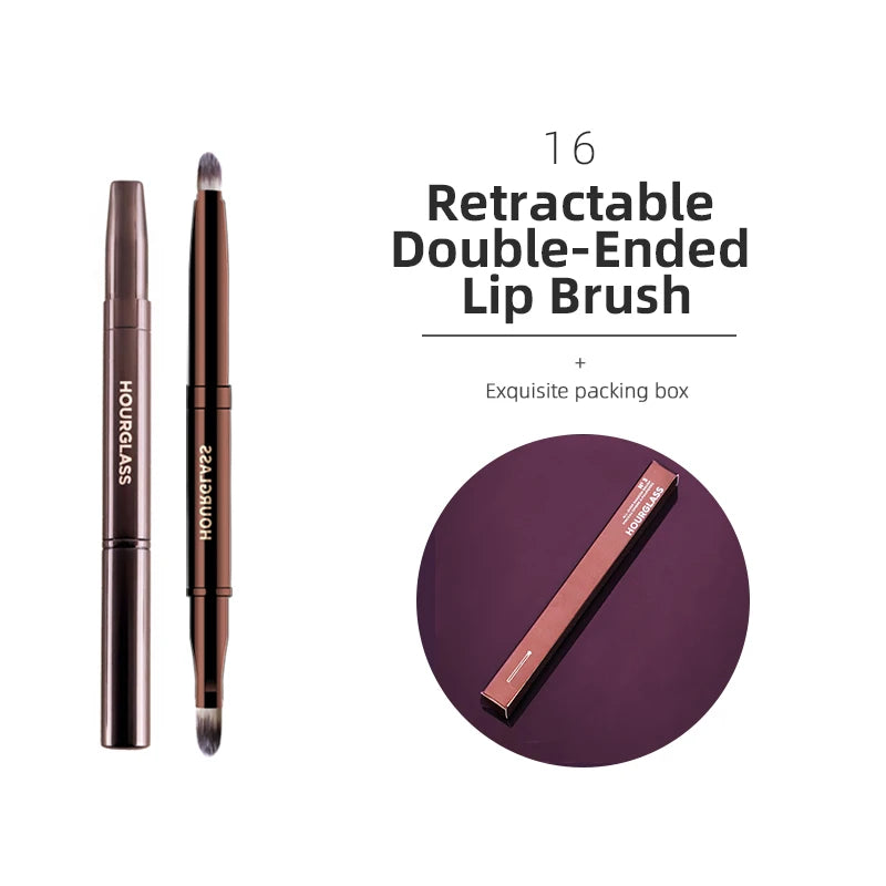 Pincel de Maquiagem Profissional Luxe Hourglass – Acabamento Premium para Pele e Olhos