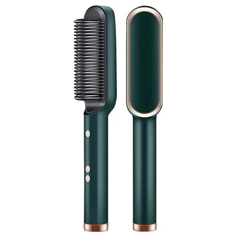 Escova Alisadora Térmica Profissional ThermoSmooth Pro – Cerâmica Turmalina com 5 Temperaturas