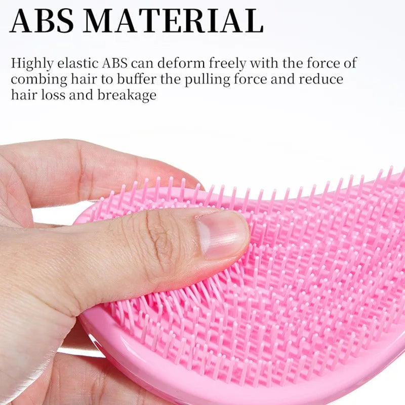 4pcs professional hair styling tool sliding back hair brush mouse tail comb flexible bristles hair hair smoothing salon tools