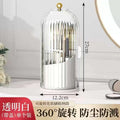 360° Rotating Makeup Brush Holder With Lid Luxury Cosmetic Organizer Lipstick Eyebrow Pencil Holder Eye Shadow Storage Box