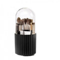 Makeup Brush Holder Organizer with Lid, 360 Degree Rotatable Makeup Brush Organizer Spinning Cosmetics Holders Brush Storage Box