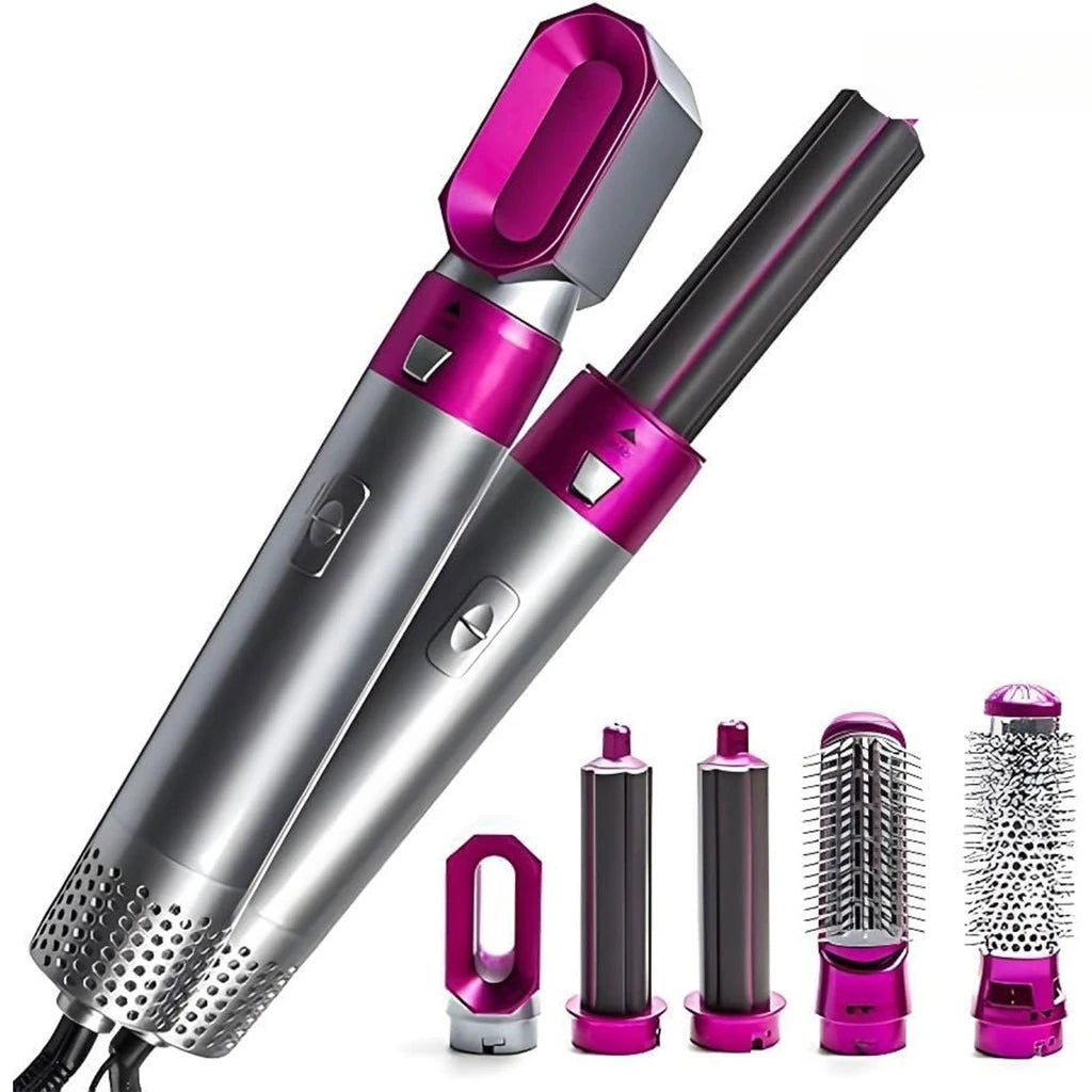 Secador + Escova 5 em 1 Alisadora Modeladora Profissional 110V Cabelo